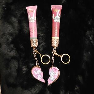 Disney Lip Gloss Keychain Set - Pink and Yellow